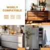 imageProbrico Stainless Steel Kitchen Cabinet Square Handles Brushed Nickel 5 in Holes Centers 55 in Total Length 10 PackBrushed Nickel