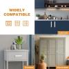 imageProbrico Stainless Steel Kitchen Cabinet Square Handles Brushed Nickel 5 in Holes Centers 55 in Total Length 10 PackBrushed Nickel