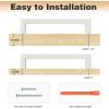 imageProbrico Stainless Steel Kitchen Cabinet Square Handles Brushed Nickel 5 in Holes Centers 55 in Total Length 10 PackBrushed Nickel