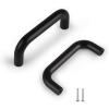imageProbrico 10 Pack 334quot96mm Hole Centers Plastic Kitchen Cabinet Cup Board Door Handles Modern Black Dresser Door Pulls