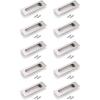 imageProbrico 10 Pack Brushed Nickel Recessed Sliding Pulls Rectangular Flush Finger Pulls Stainless Steel Sliding Door Handles 472quot Length Recessed Flush Handles Recessed Door Pull Handles