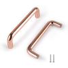 imageProbrico 10 Pack Modern Euro Style Cabinet Pulls Rose Gold Kitchen Cabinet Hardware 334 Inch96mm Hole Center Drawer Handles Plastic Dresser Pulls