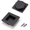 imageProbrico 2 Pack Black Flush Handles Square Sliding Door Pulls Stainless Steel Recessed Sliding Door Handles 234 Inch Recessed Finger Handles Flush Door Pulls