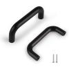 imageProbrico 5 Pack Black Cabinet Pulls 3 Inch76mm Hole Center Drawer Dresser Handles Plastic Drawer Pulls 2 Hole Drawer pulls Modern Euro Kitchen Cabinet Hardware