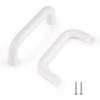 imageProbrico 5 Pack White Cabinet Pulls 3 Inch76mm Hole Center Drawer Handles Plastic Kitchen Cabinet Hardware Modern Euro Cupboard Drawer Pulls