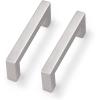 imageProbrico Kitchen Cabinet Drawer Handles Stainless Steel 735 Inch Hole Spacing Brushed Nickel Pulls 8 Inch Total Length 10 PackBrushed Nickel