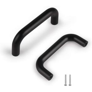 imageProbrico 10 Pack 334quot96mm Hole Centers Plastic Kitchen Cabinet Cup Board Door Handles Modern Black Dresser Door Pulls