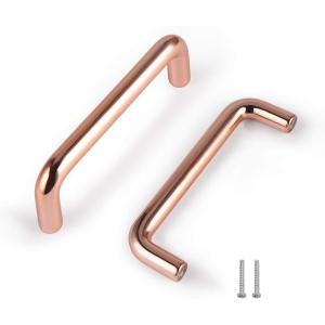 imageProbrico 10 Pack Modern Euro Style Cabinet Pulls Rose Gold Kitchen Cabinet Hardware 334 Inch96mm Hole Center Drawer Handles Plastic Dresser Pulls