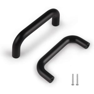 imageProbrico 5 Pack Black Cabinet Pulls 3 Inch76mm Hole Center Drawer Dresser Handles Plastic Drawer Pulls 2 Hole Drawer pulls Modern Euro Kitchen Cabinet Hardware