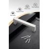 imageProbrico 10 Pack Black Cabinet Handles 334 Inch96mm Hole Centers Drawer Pulls Stainless Steel Kitchen Cabinet Handles Matte Black Square Drawer Handles Modern Cabinet HardwareBrushed Nickel