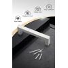 imageProbrico 10 Pack Black Cabinet Handles 334 Inch96mm Hole Centers Drawer Pulls Stainless Steel Kitchen Cabinet Handles Matte Black Square Drawer Handles Modern Cabinet HardwareBrushed Nickel
