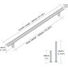 imageProbrico 10 Pack Flat Black Cabinet Handles 334 Inch Hole Centers Modern Cabinet Hardware Cupboard Pull Kitchen Cabinet T Bar Handle Dresser Pulls 6 Inch Total LengthBrushed Nickel