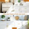 imageProbrico 10 Pack Flat Black Cabinet Handles 334 Inch Hole Centers Modern Cabinet Hardware Cupboard Pull Kitchen Cabinet T Bar Handle Dresser Pulls 6 Inch Total LengthGold