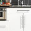 imageProbrico 10 Pack Flat Black Cabinet Handles 334 Inch Hole Centers Modern Cabinet Hardware Cupboard Pull Kitchen Cabinet T Bar Handle Dresser Pulls 6 Inch Total LengthPolished Chrome