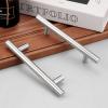 imageProbrico 10 Pack Flat Black Cabinet Handles 334 Inch Hole Centers Modern Cabinet Hardware Cupboard Pull Kitchen Cabinet T Bar Handle Dresser Pulls 6 Inch Total LengthBrushed Nickel