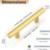 imageProbrico 10 Pack Flat Black Cabinet Handles 334 Inch Hole Centers Modern Cabinet Hardware Cupboard Pull Kitchen Cabinet T Bar Handle Dresser Pulls 6 Inch Total LengthGold