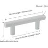 imageProbrico 10 Pack Flat Black Cabinet Handles 334 Inch Hole Centers Modern Cabinet Hardware Cupboard Pull Kitchen Cabinet T Bar Handle Dresser Pulls 6 Inch Total LengthWhite