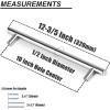imageProbrico 10 Pack Flat Black Cabinet Handles 334 Inch Hole Centers Modern Cabinet Hardware Cupboard Pull Kitchen Cabinet T Bar Handle Dresser Pulls 6 Inch Total LengthPolished Chrome