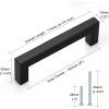 imageProbrico 30 Pack 5 Inch Kitchen Cabinet Handles Stainless Steel Drawer Dresser Pulls Cupboard Square Bar Pulls Brushed Nickel 55 Inch Total LengthBlack