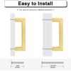 imageProbrico 30 Pack6310in160mm Kitchen Square Cabinet Handles Brushed Nickel Cabinet Pulls Stainless Steel Drawer Pulls Kitchen Cabinet HardwareGold