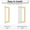 imageProbrico 30 Pack6310in160mm Kitchen Square Cabinet Handles Brushed Nickel Cabinet Pulls Stainless Steel Drawer Pulls Kitchen Cabinet HardwareGold