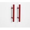 imageProbrico 10 Pack Cabinet Pulls Red Drawer Handles 3 Inch 76mm Hole Centers Modern Kitchen Cupboard T Bar Hardware Stainless Steel