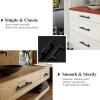 imageProbrico 12 Pack 25 inch Hole to Hole Modern Cabinet Hardware Black Bathroom Cupboard Pull Kitchen Cabinet T Bar Handle Dresser Knobs SetBlack