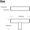 imageProbrico 12 Pack 25 inch Hole to Hole Modern Cabinet Hardware Black Bathroom Cupboard Pull Kitchen Cabinet T Bar Handle Dresser Knobs SetBlack