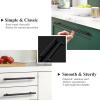 imageProbrico 12 Pack 25 inch Hole to Hole Modern Cabinet Hardware Black Bathroom Cupboard Pull Kitchen Cabinet T Bar Handle Dresser Knobs SetBlack