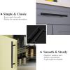 imageProbrico 12 Pack 25 inch Hole to Hole Modern Cabinet Hardware Black Bathroom Cupboard Pull Kitchen Cabinet T Bar Handle Dresser Knobs SetBlack