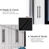 imageProbrico 12 Pack 25 inch Hole to Hole Modern Cabinet Hardware Black Bathroom Cupboard Pull Kitchen Cabinet T Bar Handle Dresser Knobs SetBlack