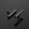 imageProbrico 12 Pack 25 inch Hole to Hole Modern Cabinet Hardware Black Bathroom Cupboard Pull Kitchen Cabinet T Bar Handle Dresser Knobs SetBlack