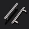 imageProbrico 12 Pack 25 inch Hole to Hole Modern Cabinet Hardware Black Bathroom Cupboard Pull Kitchen Cabinet T Bar Handle Dresser Knobs SetBrushed Nickel