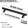 imageProbrico 15 Pack Flat Black Modern Cabinet Handles 3 Inch Hole Centers Cupboard Pulls Kitchen Cabinet Stainless Steel T Bar Dresser HandlesBlack