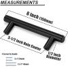 imageProbrico 15 Pack Flat Black Modern Cabinet Handles 3 Inch Hole Centers Cupboard Pulls Kitchen Cabinet Stainless Steel T Bar Dresser HandlesBlack