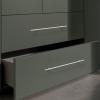 imageProbrico 15 Pack Flat Black Modern Cabinet Handles 3 Inch Hole Centers Cupboard Pulls Kitchen Cabinet Stainless Steel T Bar Dresser HandlesBrushed Nickel