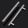 imageProbrico 15 Pack Flat Black Modern Cabinet Handles 3 Inch Hole Centers Cupboard Pulls Kitchen Cabinet Stainless Steel T Bar Dresser HandlesBrushed Nickel