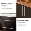 imageProbrico 15 Pack Flat Black Modern Cabinet Handles 3 Inch Hole Centers Cupboard Pulls Kitchen Cabinet Stainless Steel T Bar Dresser HandlesBrushed Nickel