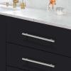 imageProbrico 15 Pack Flat Black Modern Cabinet Handles 3 Inch Hole Centers Cupboard Pulls Kitchen Cabinet Stainless Steel T Bar Dresser HandlesBrushed Nickel