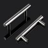 imageProbrico 15 Pack Flat Black Modern Cabinet Handles 3 Inch Hole Centers Cupboard Pulls Kitchen Cabinet Stainless Steel T Bar Dresser HandlesPolished Chrome