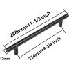 imageProbrico 20 Pack Flat Black Modern Cabinet Pulls Drawer Handle Kitchen Cupboard Euro T Bar Dresser Pulls  3 Inch Hole CentersBlack