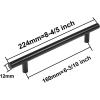 imageProbrico 20 Pack Flat Black Modern Cabinet Pulls Drawer Handle Kitchen Cupboard Euro T Bar Dresser Pulls  3 Inch Hole CentersBlack