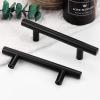 imageProbrico 20 Pack Flat Black Modern Cabinet Pulls Drawer Handle Kitchen Cupboard Euro T Bar Dresser Pulls  3 Inch Hole CentersBlack