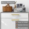 imageProbrico 20 Pack Flat Black Modern Cabinet Pulls Drawer Handle Kitchen Cupboard Euro T Bar Dresser Pulls  3 Inch Hole CentersGold