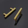 imageProbrico 20 Pack Flat Black Modern Cabinet Pulls Drawer Handle Kitchen Cupboard Euro T Bar Dresser Pulls  3 Inch Hole CentersGold
