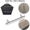 imageProbrico 20 Pack Flat Black Modern Cabinet Pulls Drawer Handle Kitchen Cupboard Euro T Bar Dresser Pulls  3 Inch Hole CentersPolished Chrome