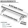 imageProbrico 20 Pack Flat Black Modern Cabinet Pulls Drawer Handle Kitchen Cupboard Euro T Bar Dresser Pulls  3 Inch Hole CentersPolished Chrome