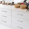 imageProbrico 20 Pack Flat Black Modern Cabinet Pulls Drawer Handle Kitchen Cupboard Euro T Bar Dresser Pulls  3 Inch Hole CentersPolished Chrome