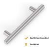 imageProbrico 25 Pack 3quot Hole Center Solid Brushed Nickel Stainless Steel Kitchen Cabinet Handles Modern Euro Style T Bar Pulls Kitchen Cupboard Handles Dresser Drawer Pulls 5quot LengthFurniture Hardware5 hole center
