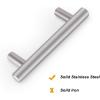 imageProbrico 25 Pack 3quot Hole Center Solid Brushed Nickel Stainless Steel Kitchen Cabinet Handles Modern Euro Style T Bar Pulls Kitchen Cupboard Handles Dresser Drawer Pulls 5quot LengthFurniture Hardware3 hole center
